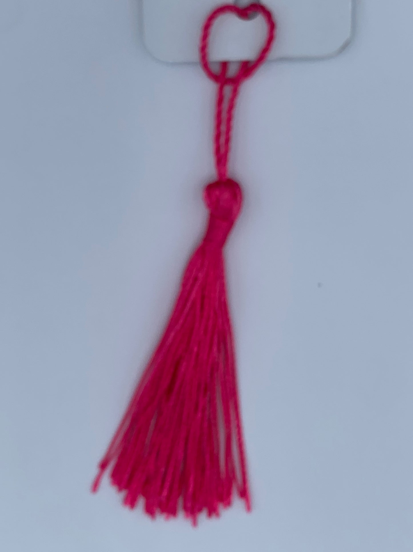 Aluminum bookmark with rose red tassel