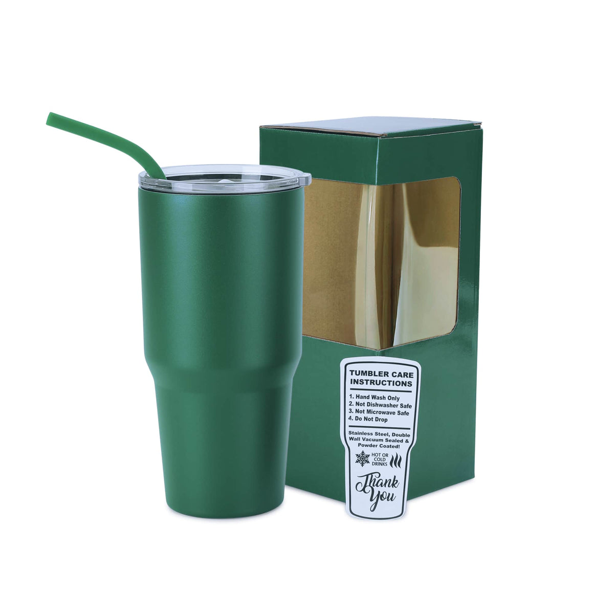 Green 30 oz vacuum-insulated Classic Tumbler ready for personalization.