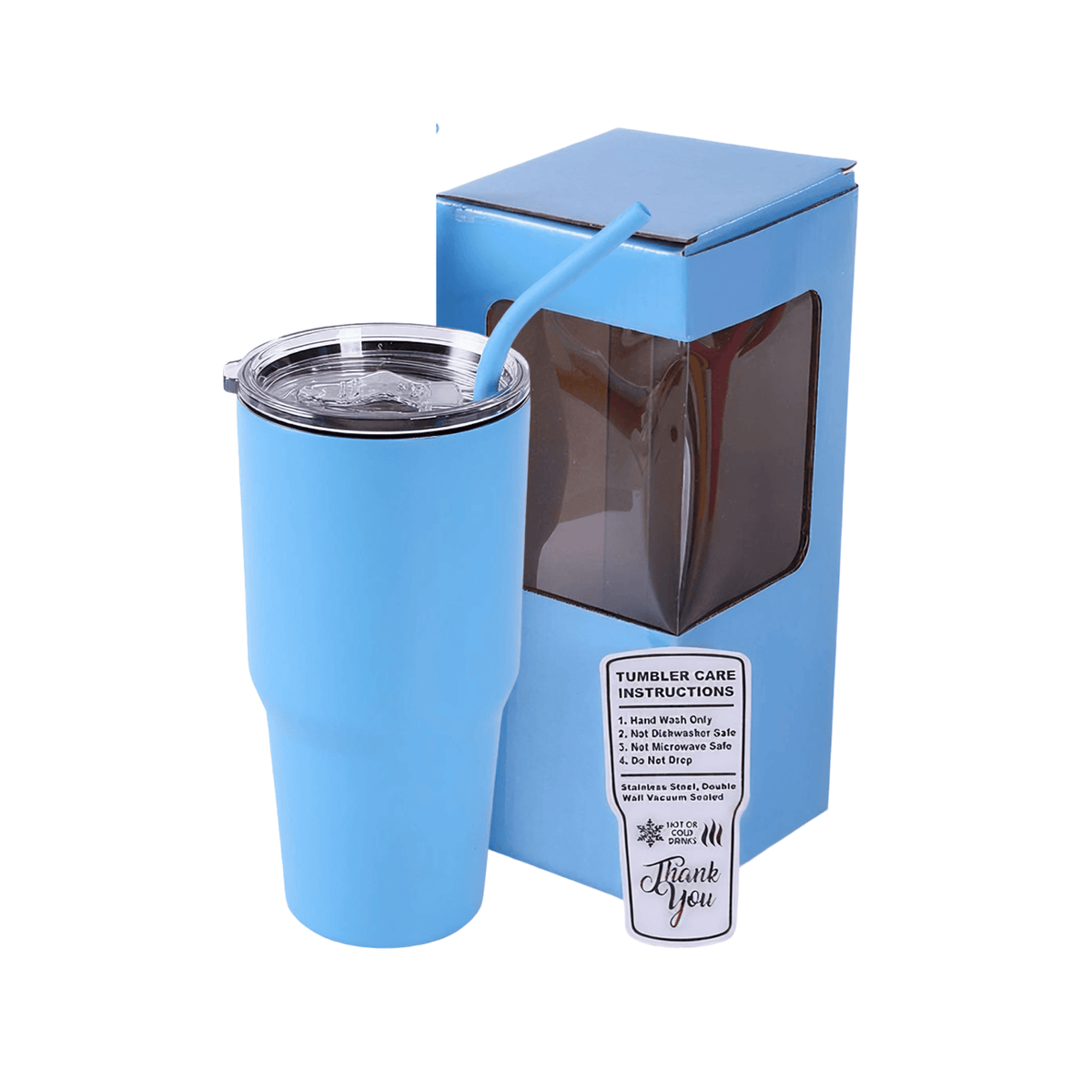 Light Blue 30 oz vacuum-insulated Classic Tumbler ready for personalization.