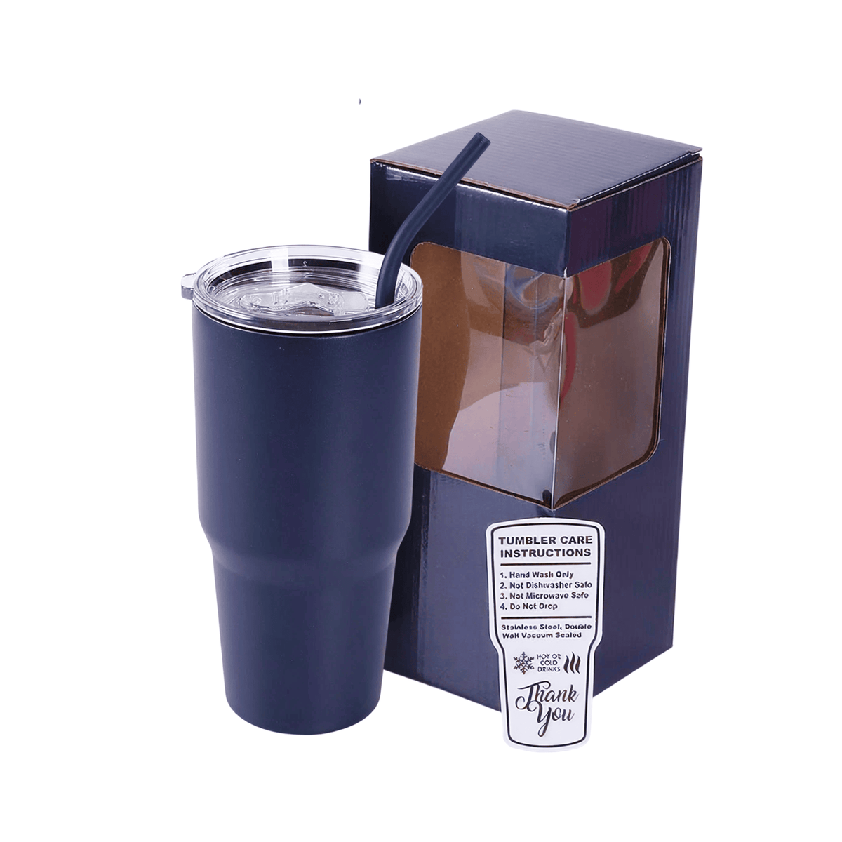 Navy Blue 30 oz vacuum-insulated Classic Tumbler ready for personalization.