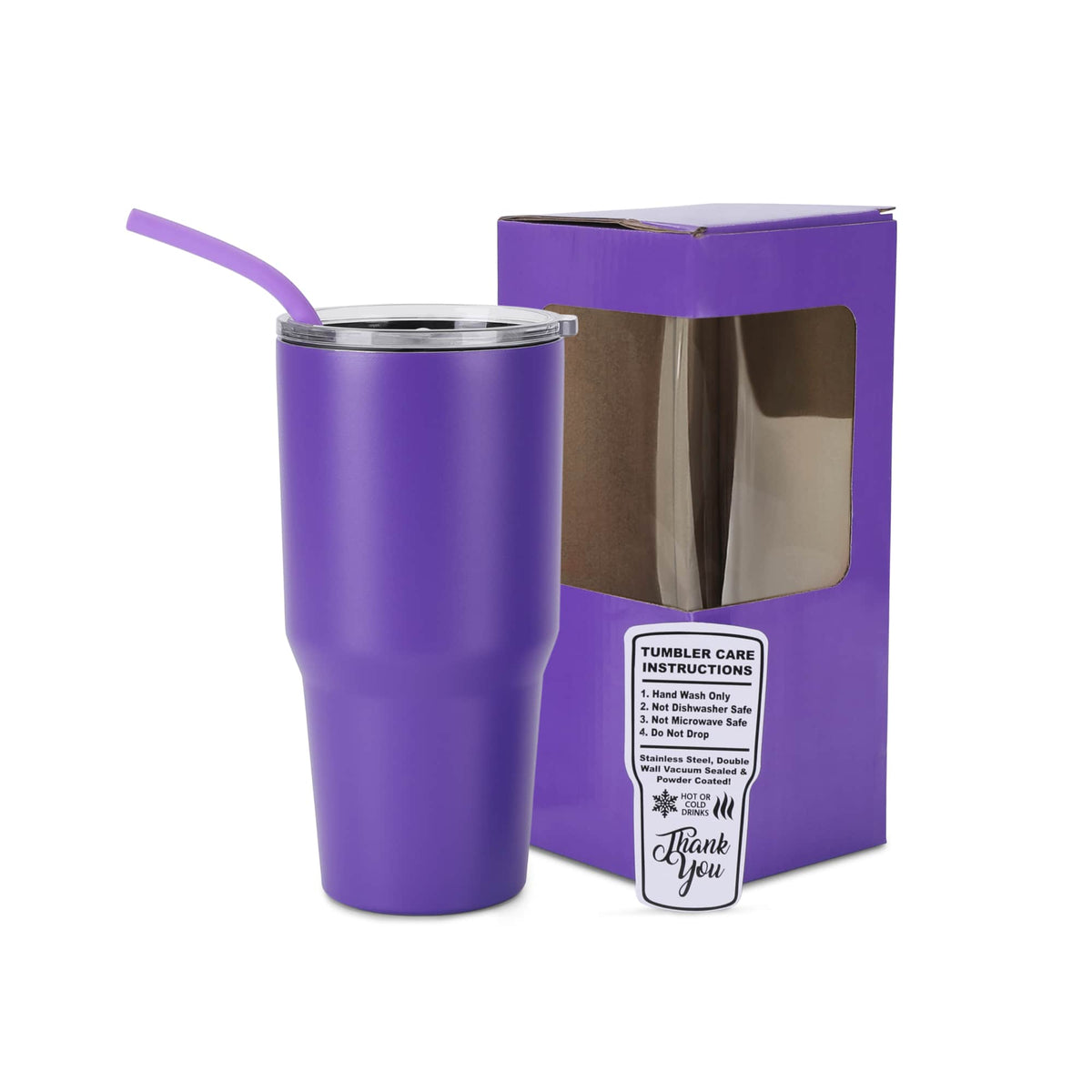 Purple 30 oz vacuum-insulated Classic Tumbler ready for personalization.