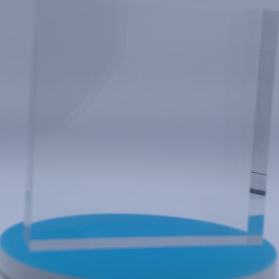 Personalized Acrylic Display Block – Product Video - Video showing personalized clear acrylic display block and dimensional printed design