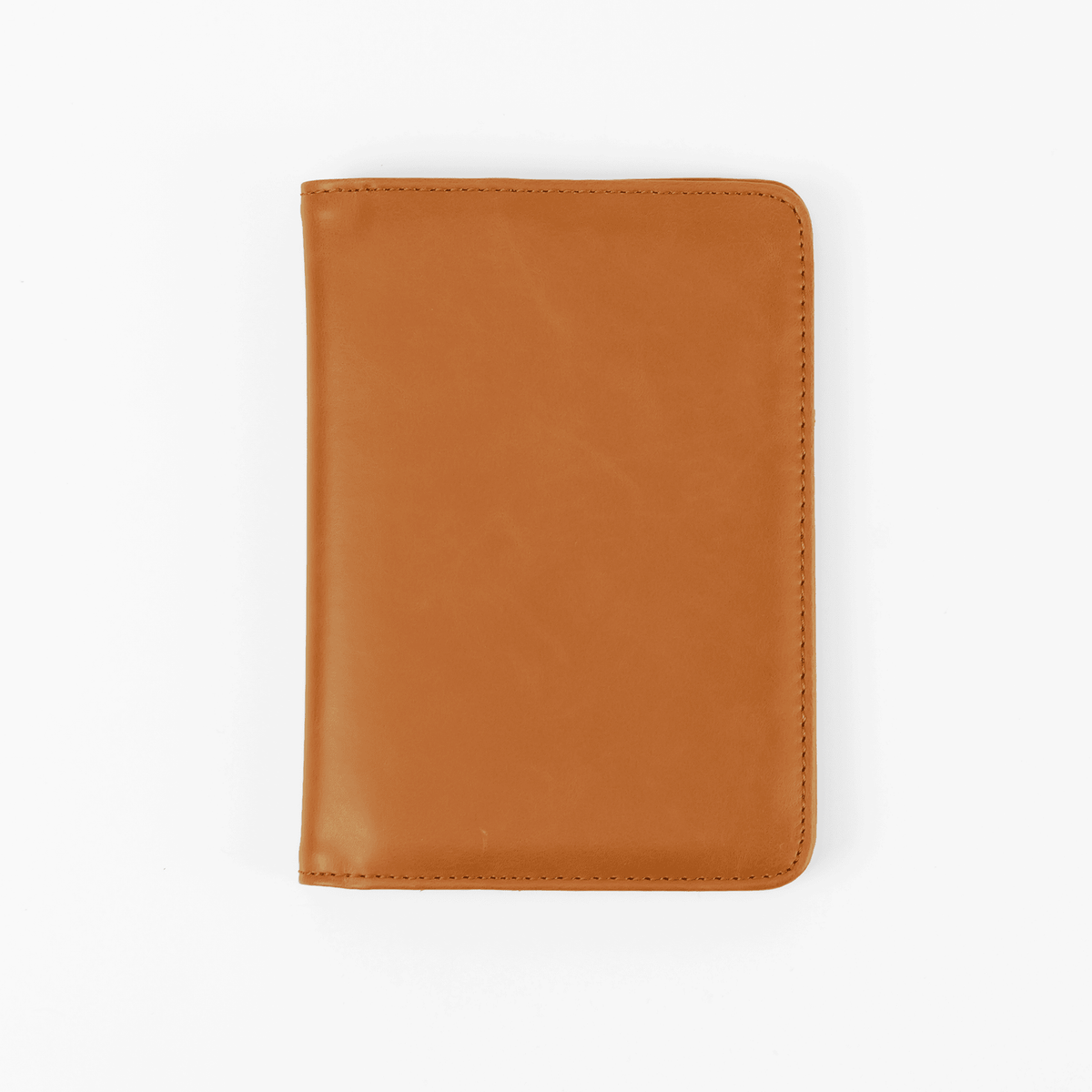 Rawhide leatherette RFID-blocking passport wallet ready for personalization.